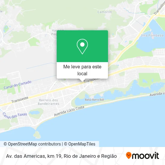 Av. das Americas, km 19 mapa