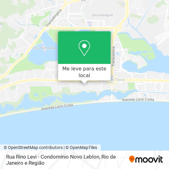 Rua Rino Levi - Condomínio Novo Leblon mapa