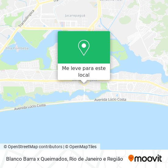 Blanco Barra x Queimados mapa