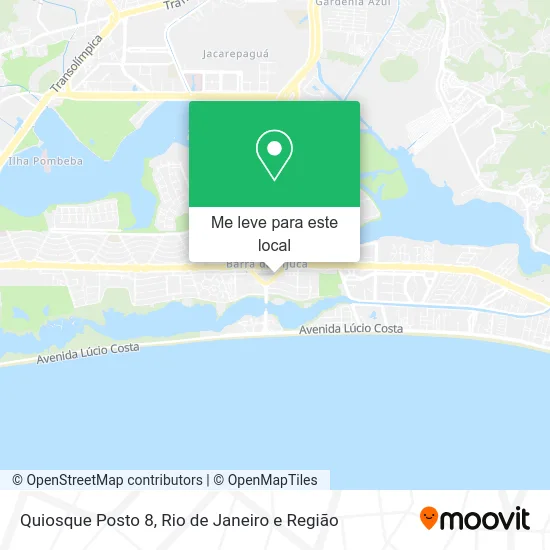 Quiosque Posto 8 mapa
