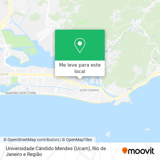 Universidade Cândido Mendes (Ucam) mapa
