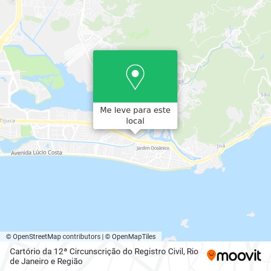 Cartório da 12ª Circunscrição do Registro Civil mapa