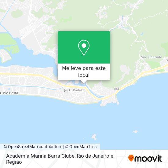 Academia Marina Barra Clube mapa