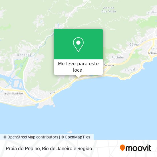 Praia do Pepino mapa