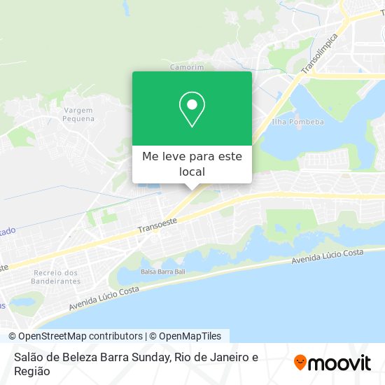 Salão de Beleza Barra Sunday mapa
