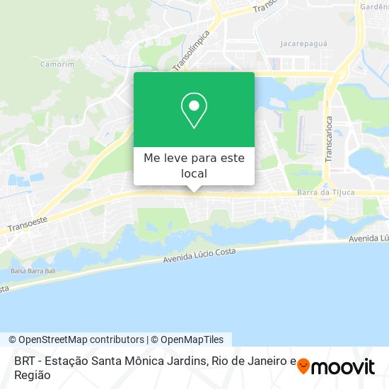 BRT - Estação Santa Mônica Jardins mapa