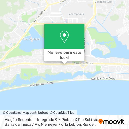 Viação Redentor - Integrada 9 > Piabas X Rio Sul mapa