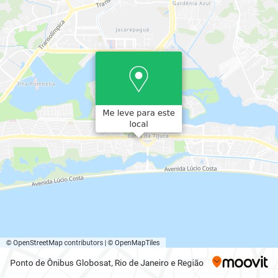 Ponto de Ônibus Globosat mapa