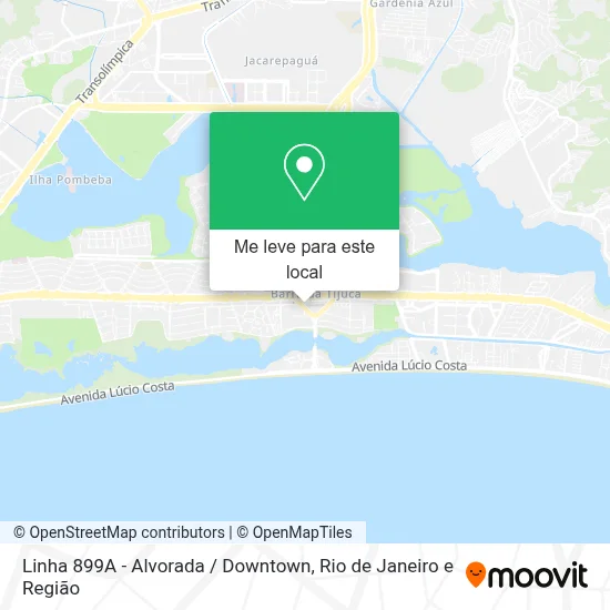 Linha 899A - Alvorada / Downtown mapa