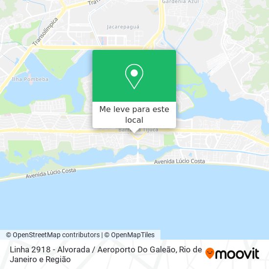 Linha 2918 - Alvorada / Aeroporto Do Galeão mapa