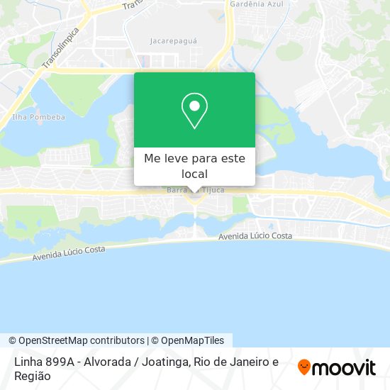 Linha 899A - Alvorada / Joatinga mapa