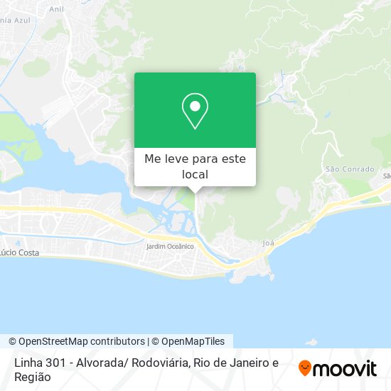 Linha 301 - Alvorada/ Rodoviária mapa