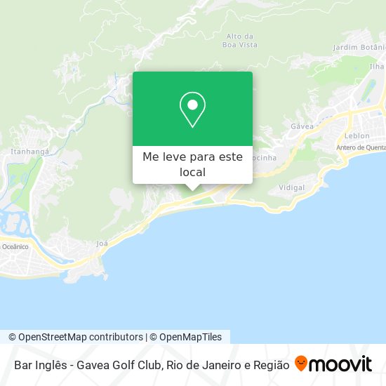 Bar Inglês - Gavea Golf Club mapa