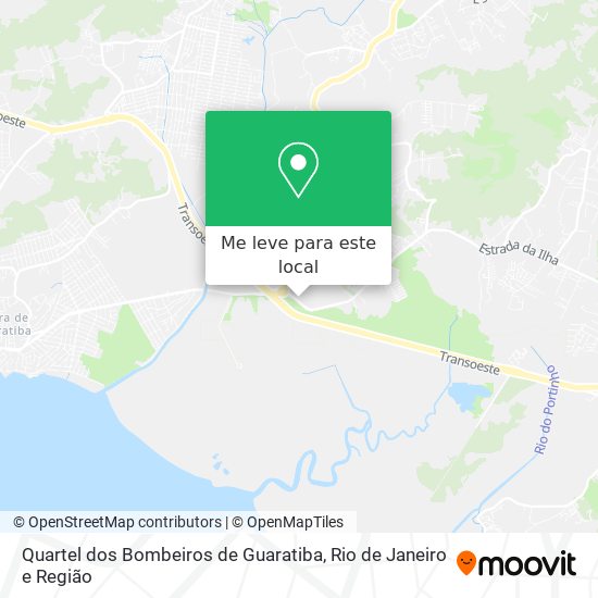 Quartel dos Bombeiros de Guaratiba mapa