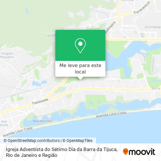 Igreja Adventista do Sétimo Dia da Barra da Tijuca mapa