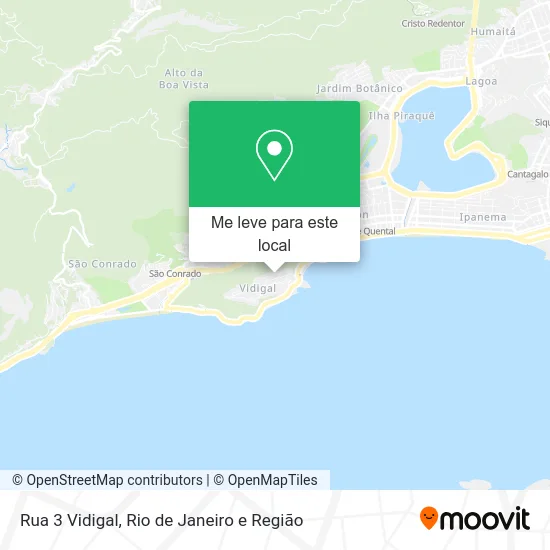 Rua 3 Vidigal mapa