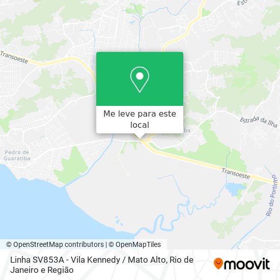 Linha SV853A - Vila Kennedy / Mato Alto mapa