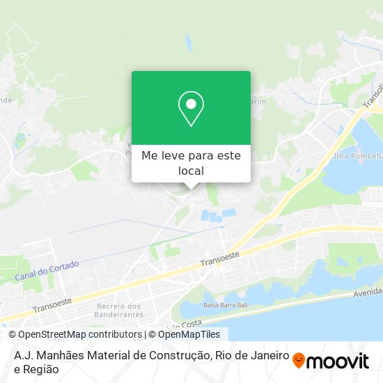 A.J. Manhães Material de Construção mapa