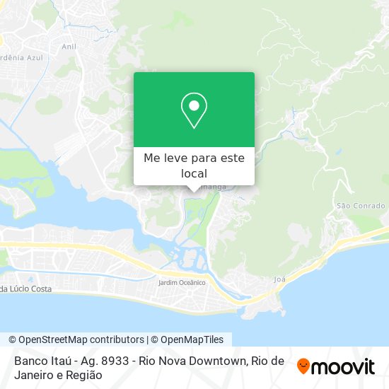 Banco Itaú - Ag. 8933 - Rio Nova Downtown mapa