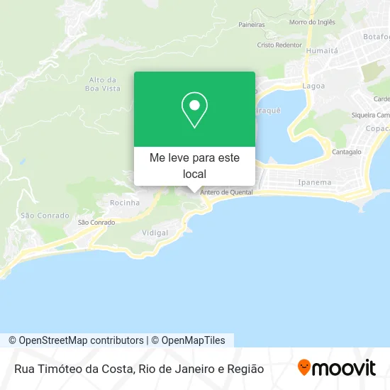 Rua Timóteo da Costa mapa