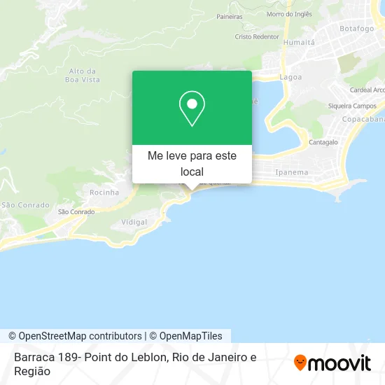 Barraca 189- Point do Leblon mapa