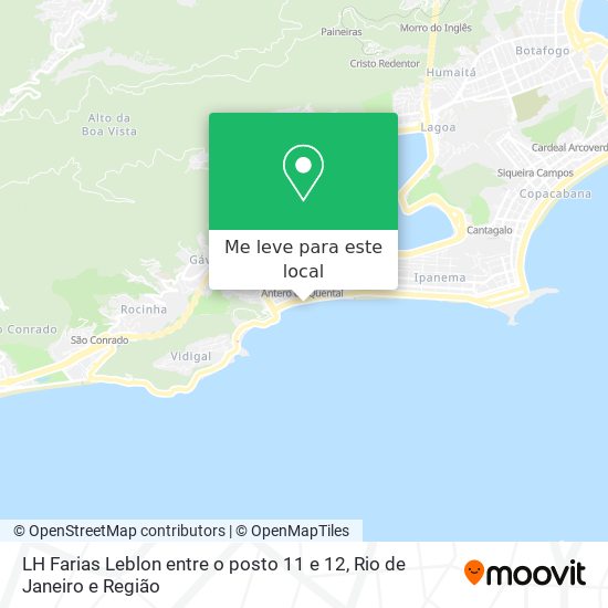 LH Farias Leblon entre o posto 11 e 12 mapa