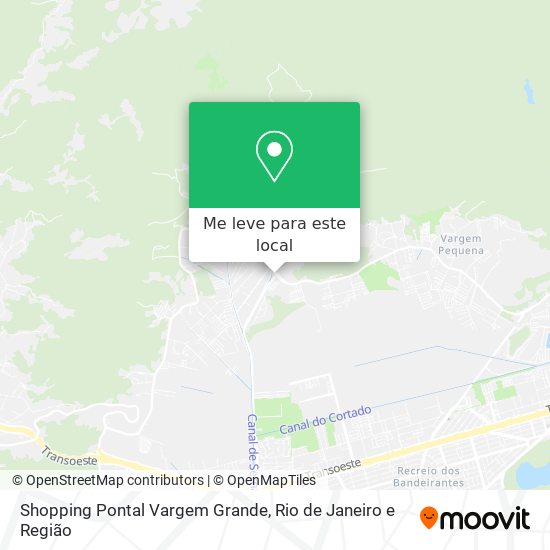 Shopping Pontal Vargem Grande mapa