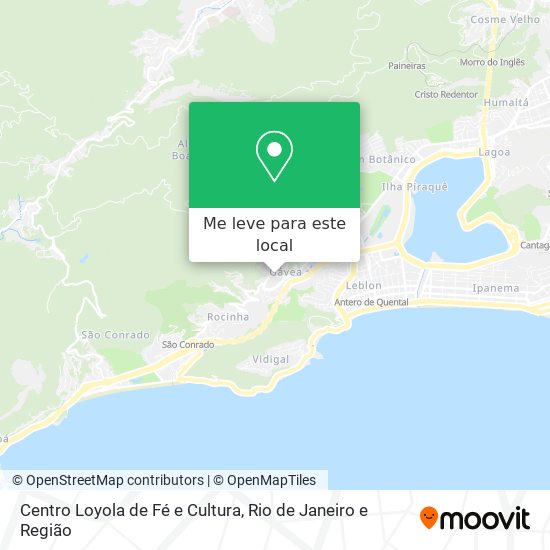 Centro Loyola de Fé e Cultura mapa