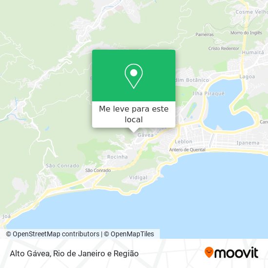 Alto Gávea mapa