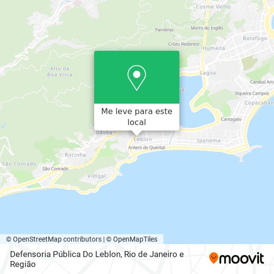 Defensoria Pública Do Leblon mapa