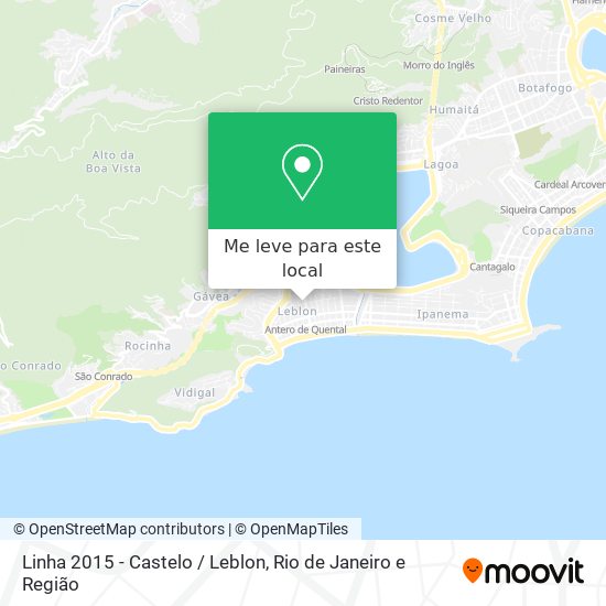 Linha 2015 - Castelo / Leblon mapa