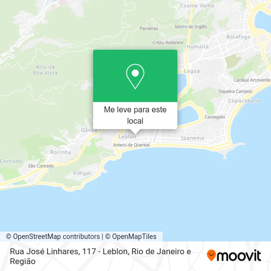 Rua José Linhares, 117 - Leblon mapa