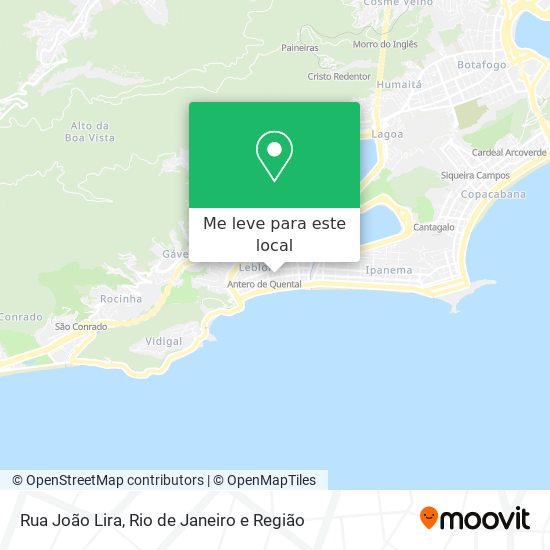 Rua João Lira mapa