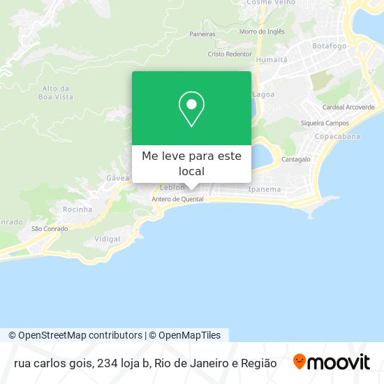 rua carlos gois, 234 loja b mapa