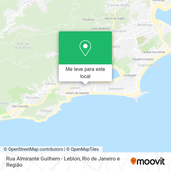 Rua Almirante Guilhem - Leblon mapa