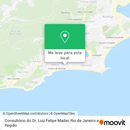 Consultório do Dr. Luiz Felipe Mader mapa