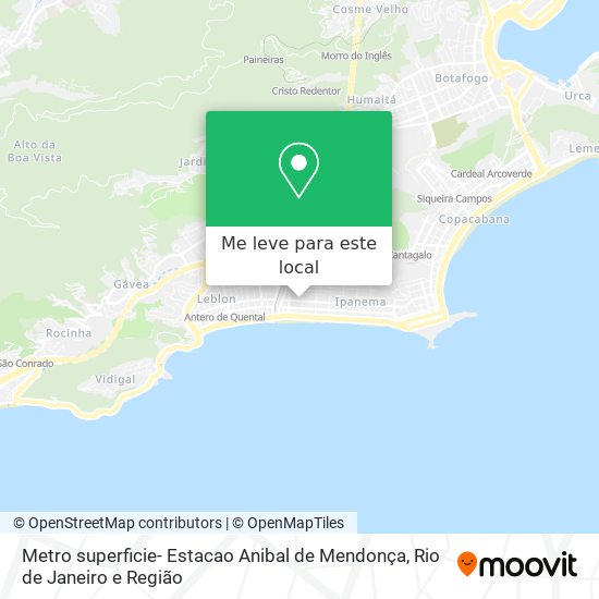 Metro superficie- Estacao Anibal de Mendonça mapa