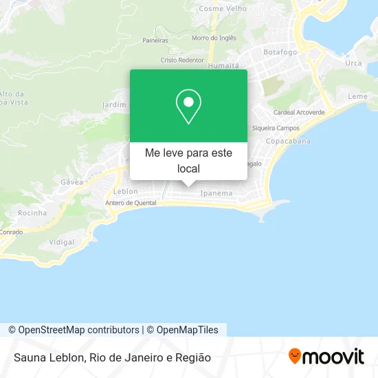 Sauna Leblon mapa
