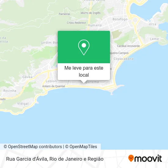 Rua Garcia d'Ávila mapa