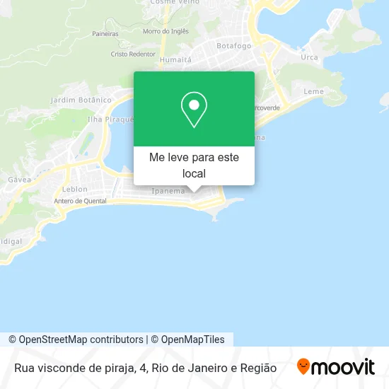 Rua visconde de piraja, 4 mapa