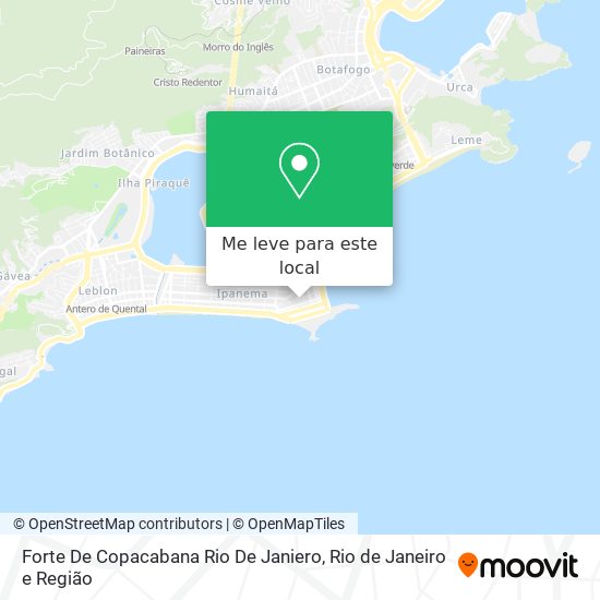 Forte De Copacabana Rio De Janiero mapa