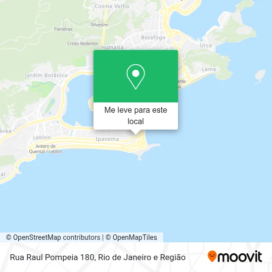 Rua Raul Pompeia 180 mapa