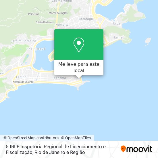 5 IRLF Inspetoria Regional de Licenciamento e Fiscalização mapa