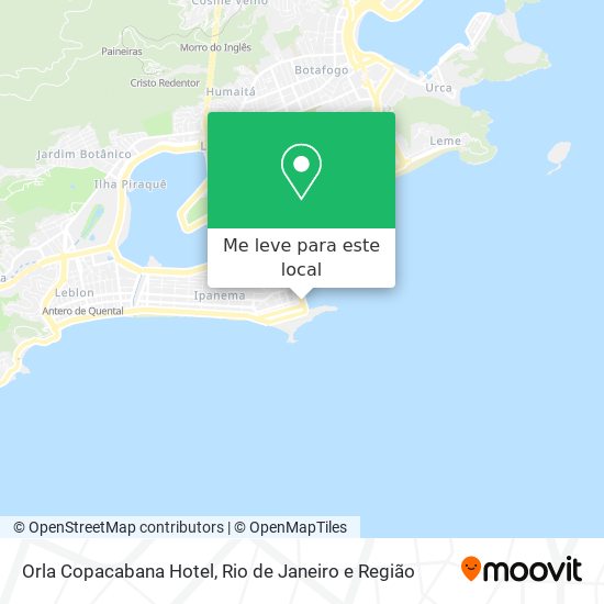 Orla Copacabana Hotel mapa