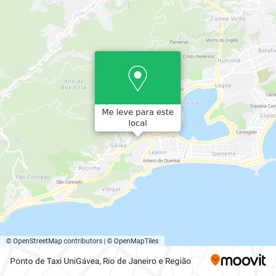 Ponto de Taxi UniGávea mapa