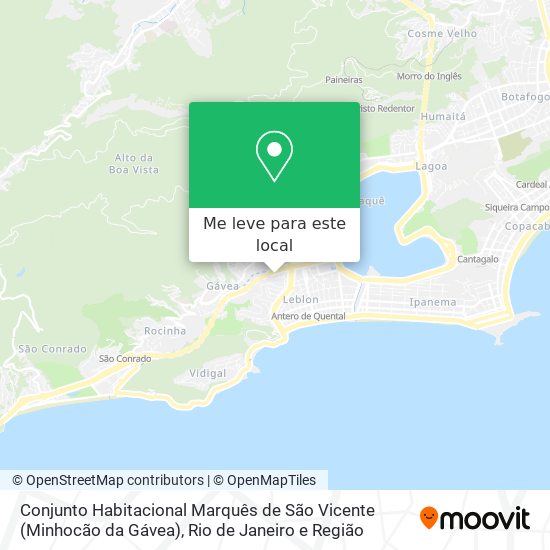 Conjunto Habitacional Marquês de São Vicente (Minhocão da Gávea) mapa
