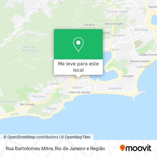 Rua Bartolomeu Mitre mapa