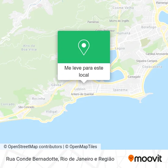 Rua Conde Bernadotte mapa