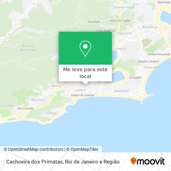 Cachoeira dos Primatas mapa