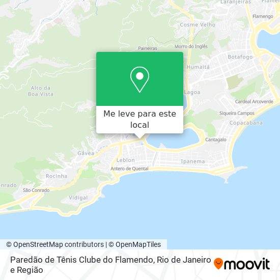 Paredão de Tênis Clube do Flamendo mapa
